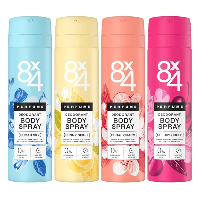 8x4-4er-set-body-spray-parf-m-deodorant-4x150ml-ohne-aluminium image 1