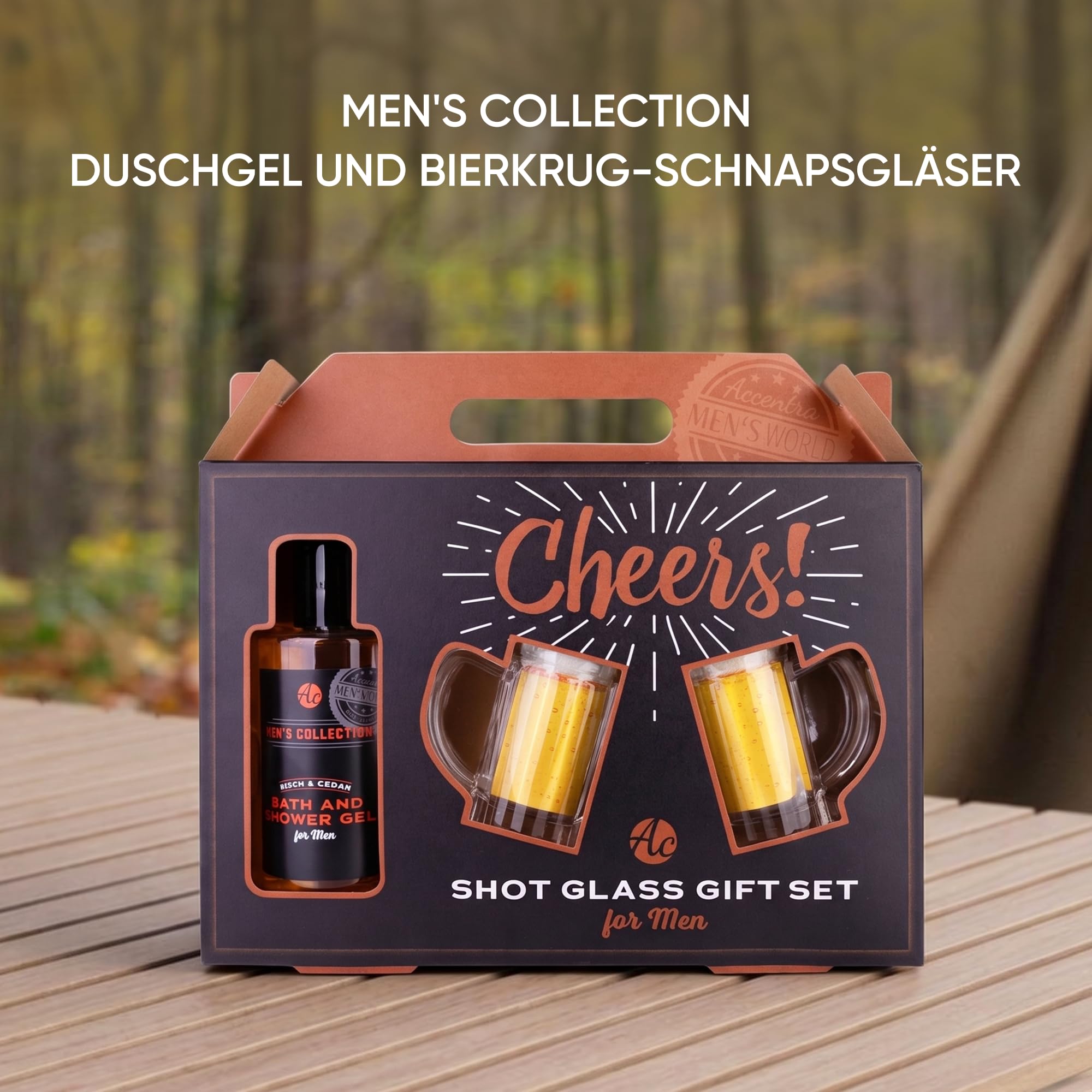 accentra-men-s-collection-duschgel-geschenkset-mit-2-bierkrug-schnapsgl-sern image 2