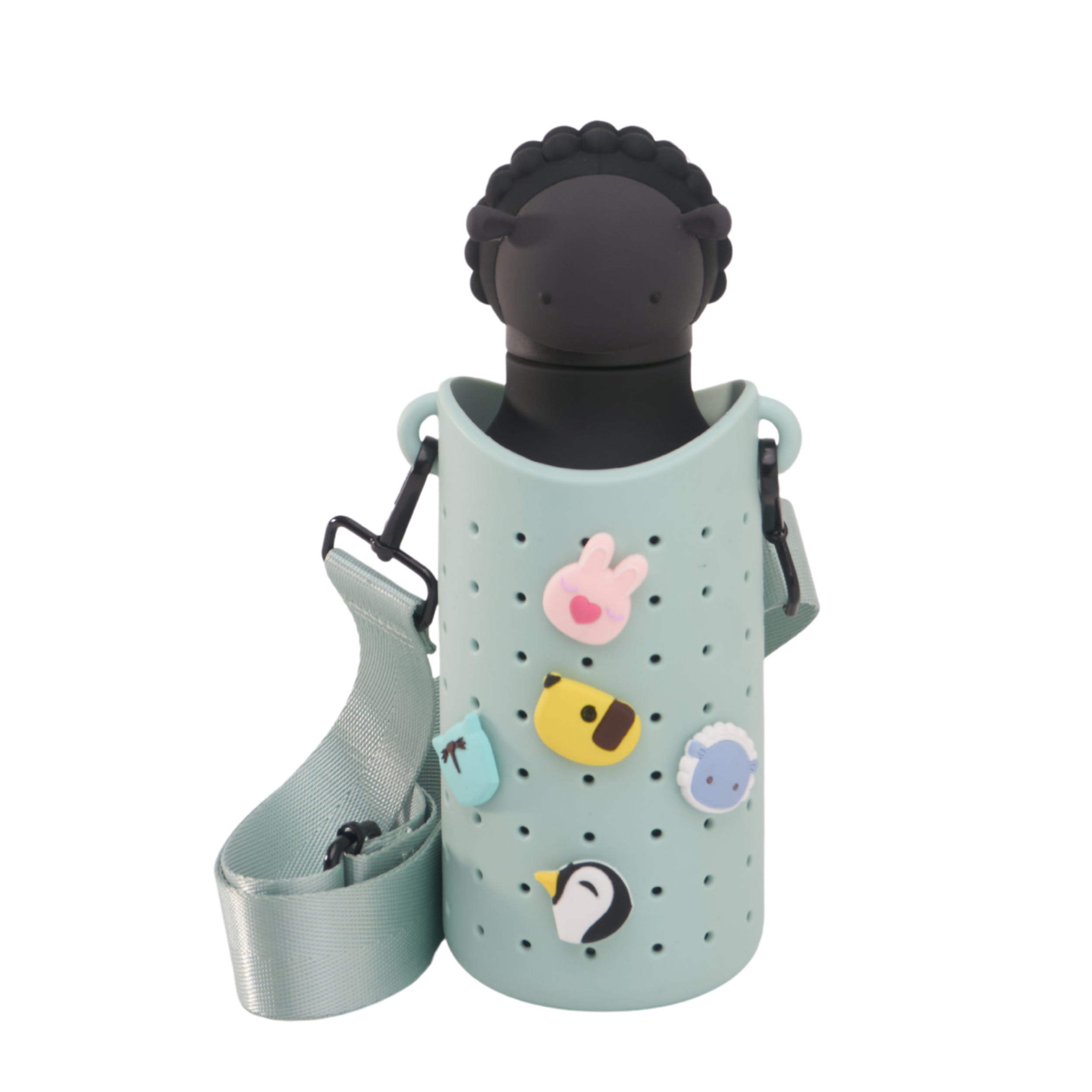 asobu-bestie-black-sheep-kinder-isolierflasche-16oz-mit-figur image 3