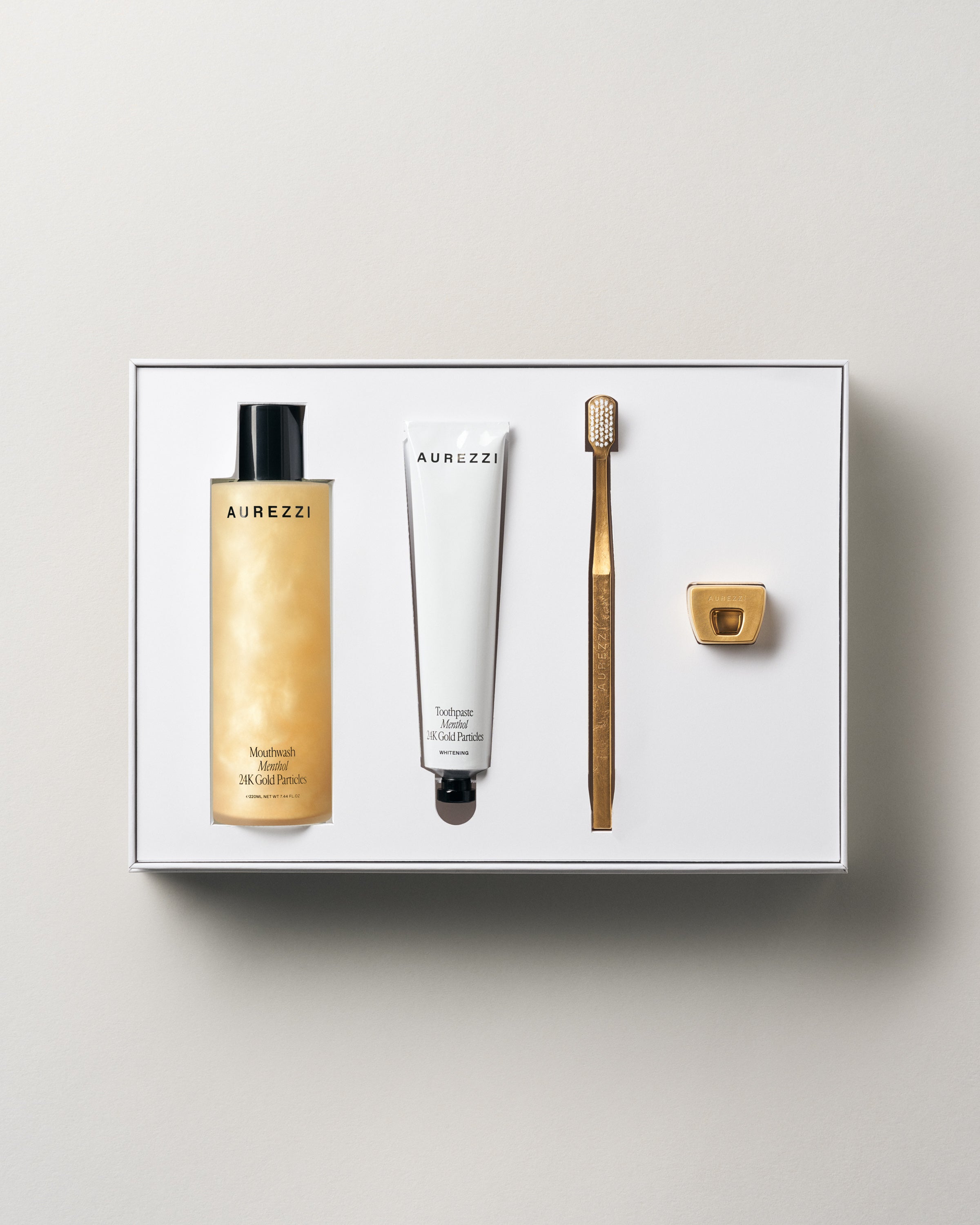 aurezzi-gift-box-gold-white-4-teiliges-mundpflege-geschenkset image 1