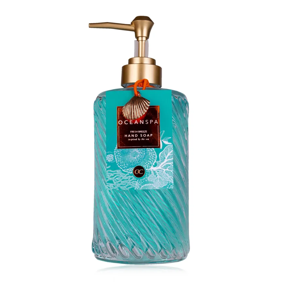 accentra-ocean-spa-seifenspender-glas-420ml-fl-ssigseife-fresh-breeze-nachf-llba image 1