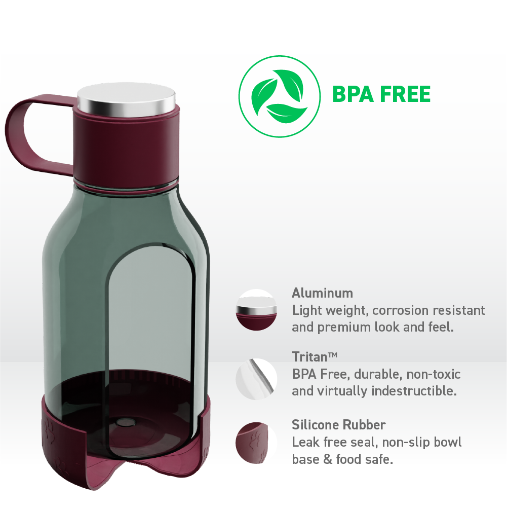 asobu-dog-bowl-bottle-lite-burgundy-trinkflasche-mit-abnehmbarem-hundenapf image 3