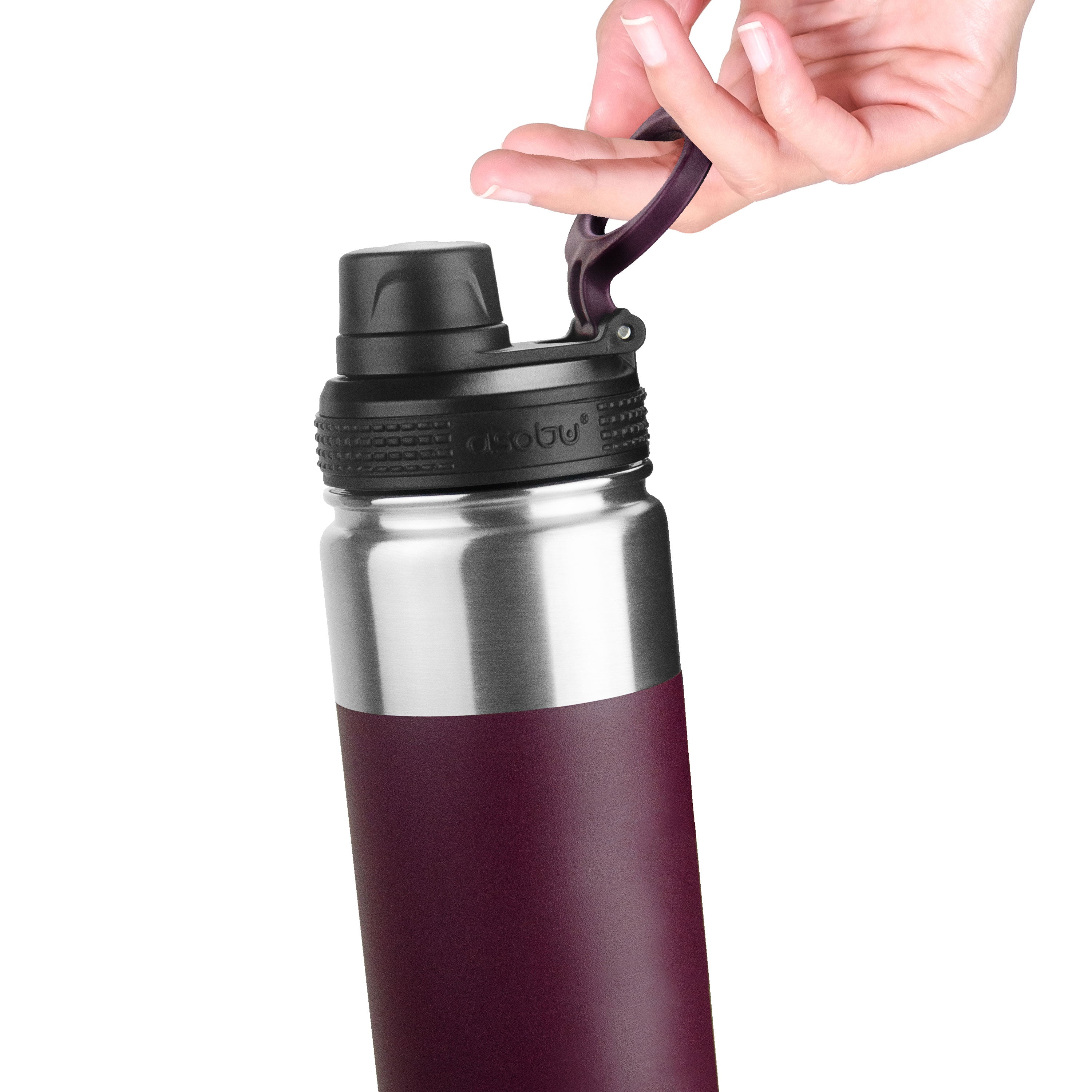 asobu-alpine-flask-burgundy-isolierte-sportflasche-18oz-mit-griff image 3