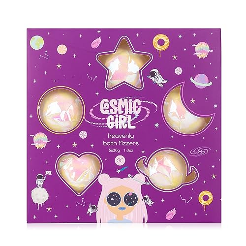 accentra-cosmic-girl-badebomben-set-5-x-30g-bubblegum-duft-galaxy-box image 2