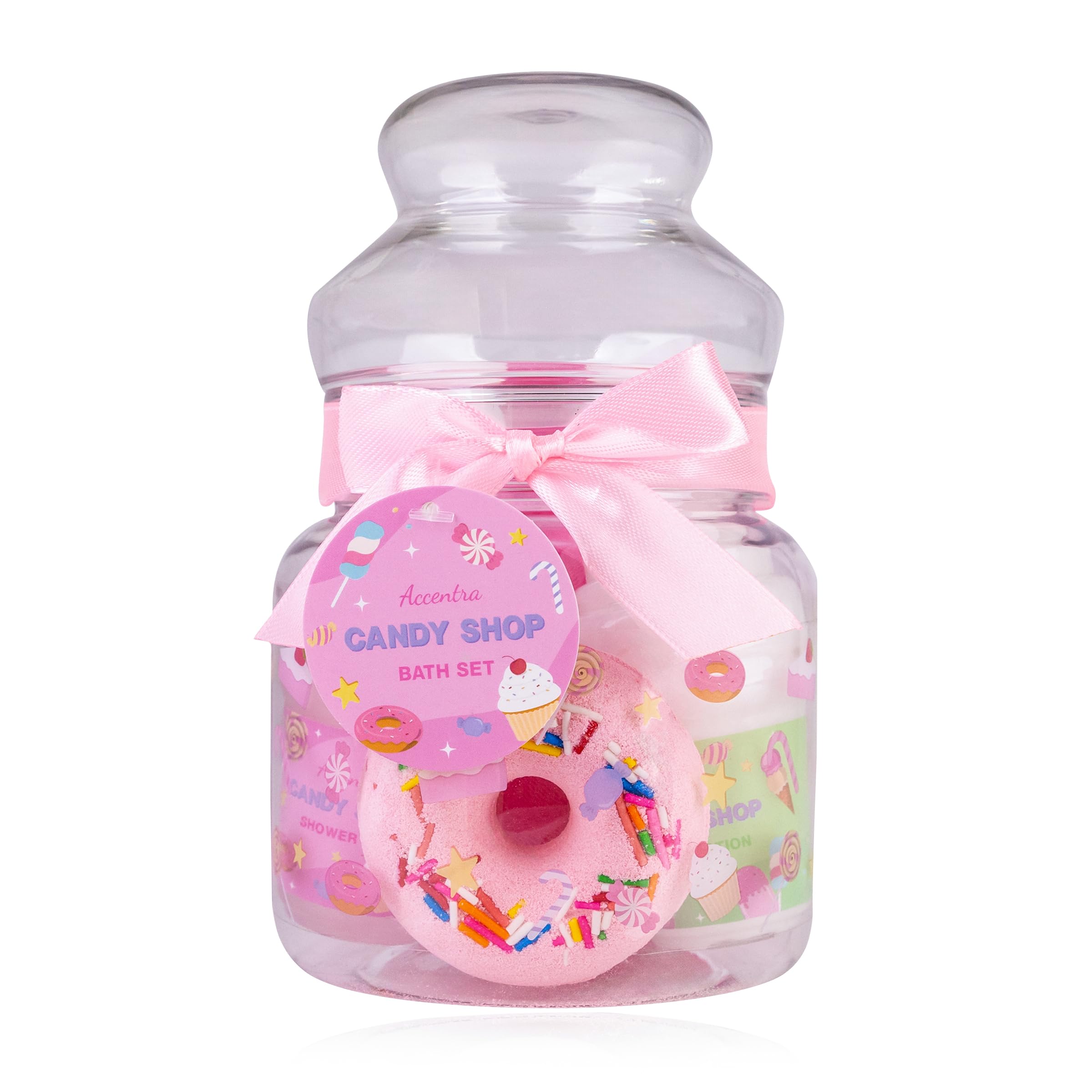 accentra-candy-shop-badeset-im-bonbonglas-duschgel-bodylotion-donut-badebombe-ne image 1