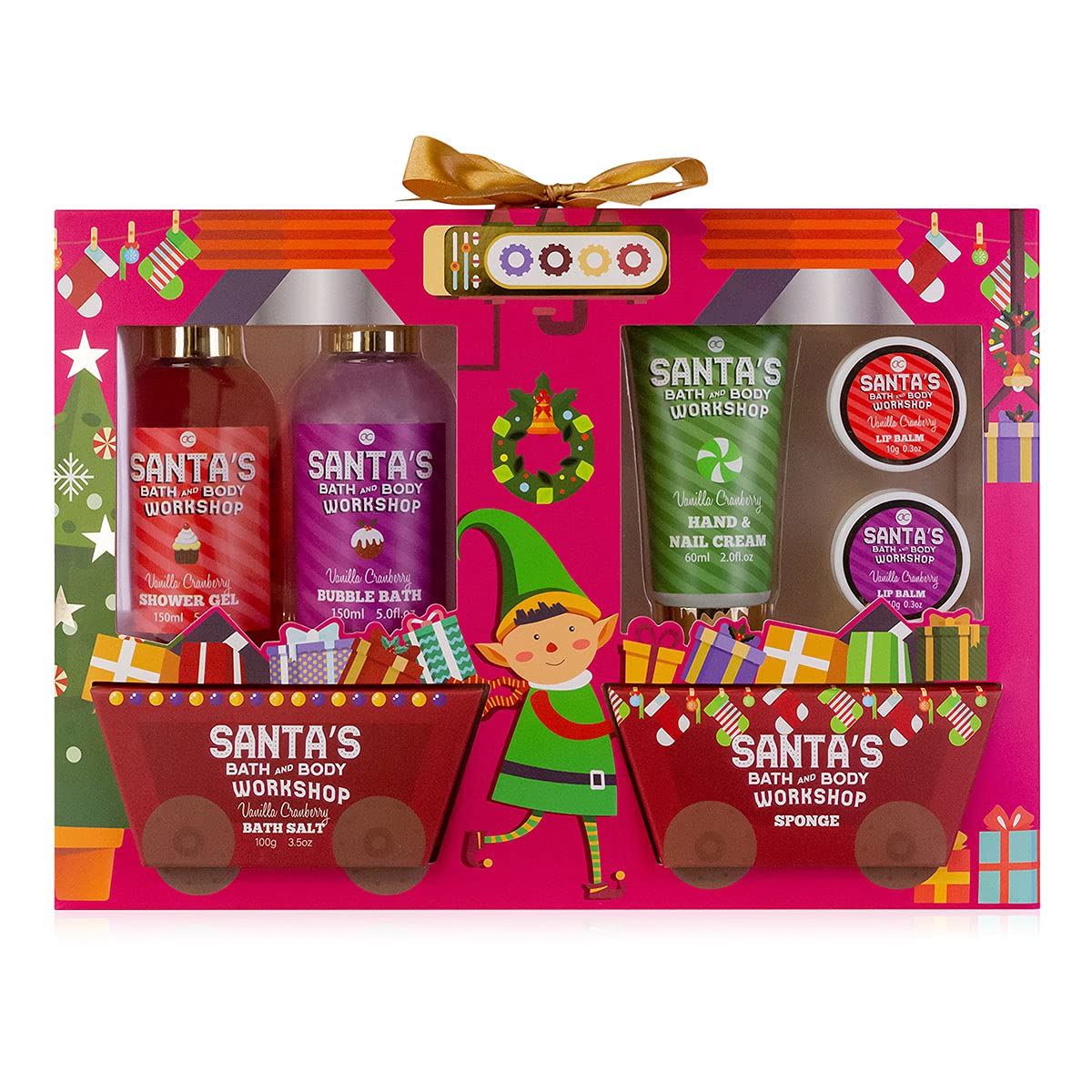 accentra-santa-s-workshop-pflege-set-7-teilig-badeset-f-r-kinder-in-geschenkbox- image 1