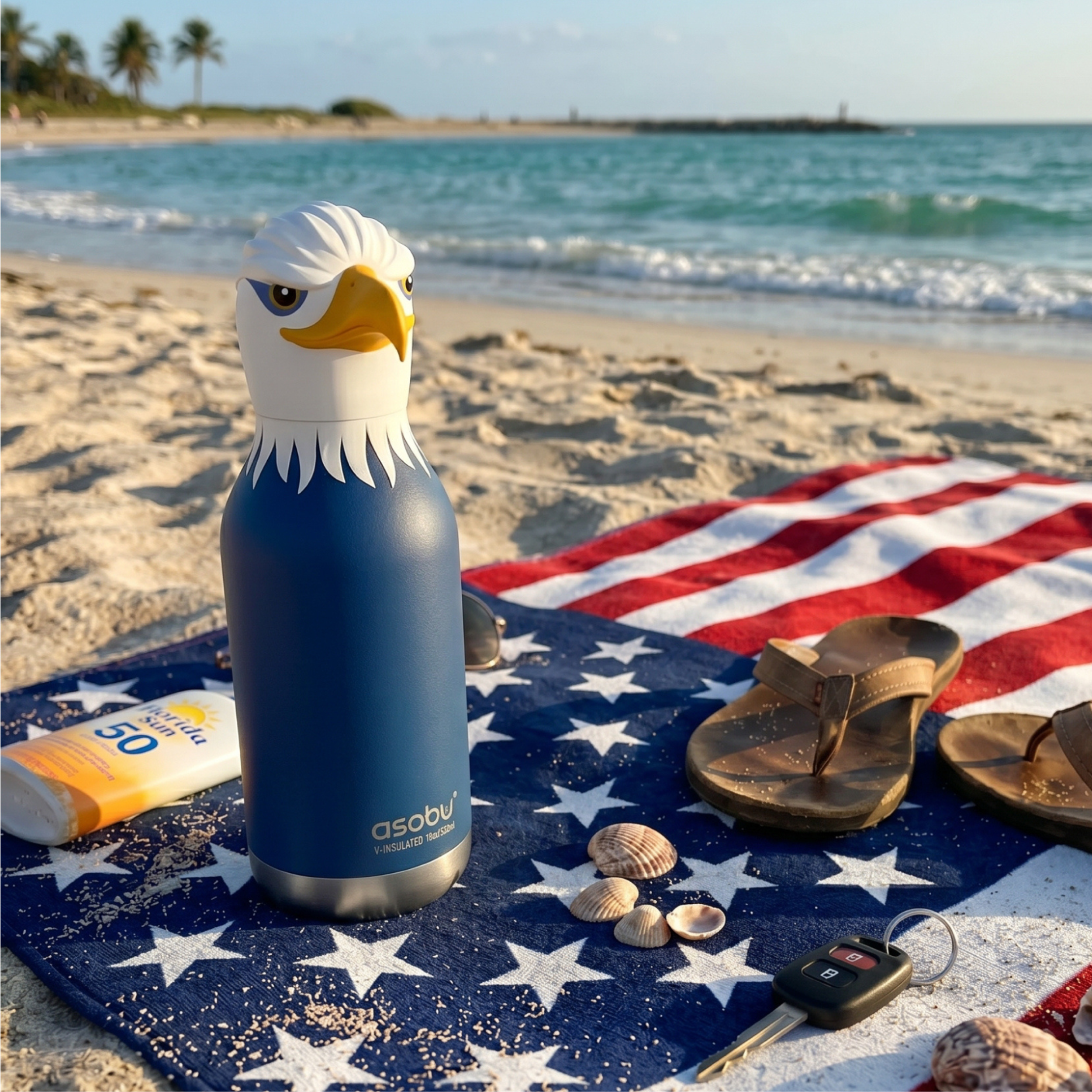 asobu-eagle-bestie-bottle-kinder-trinkflasche-473-ml-mit-figur image 2