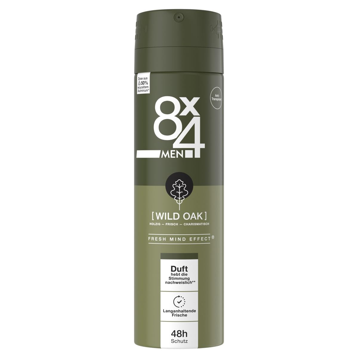 8x4-men-wild-oak-deospray-150-ml-anti-transpirant-mit-48h-schutz image 5