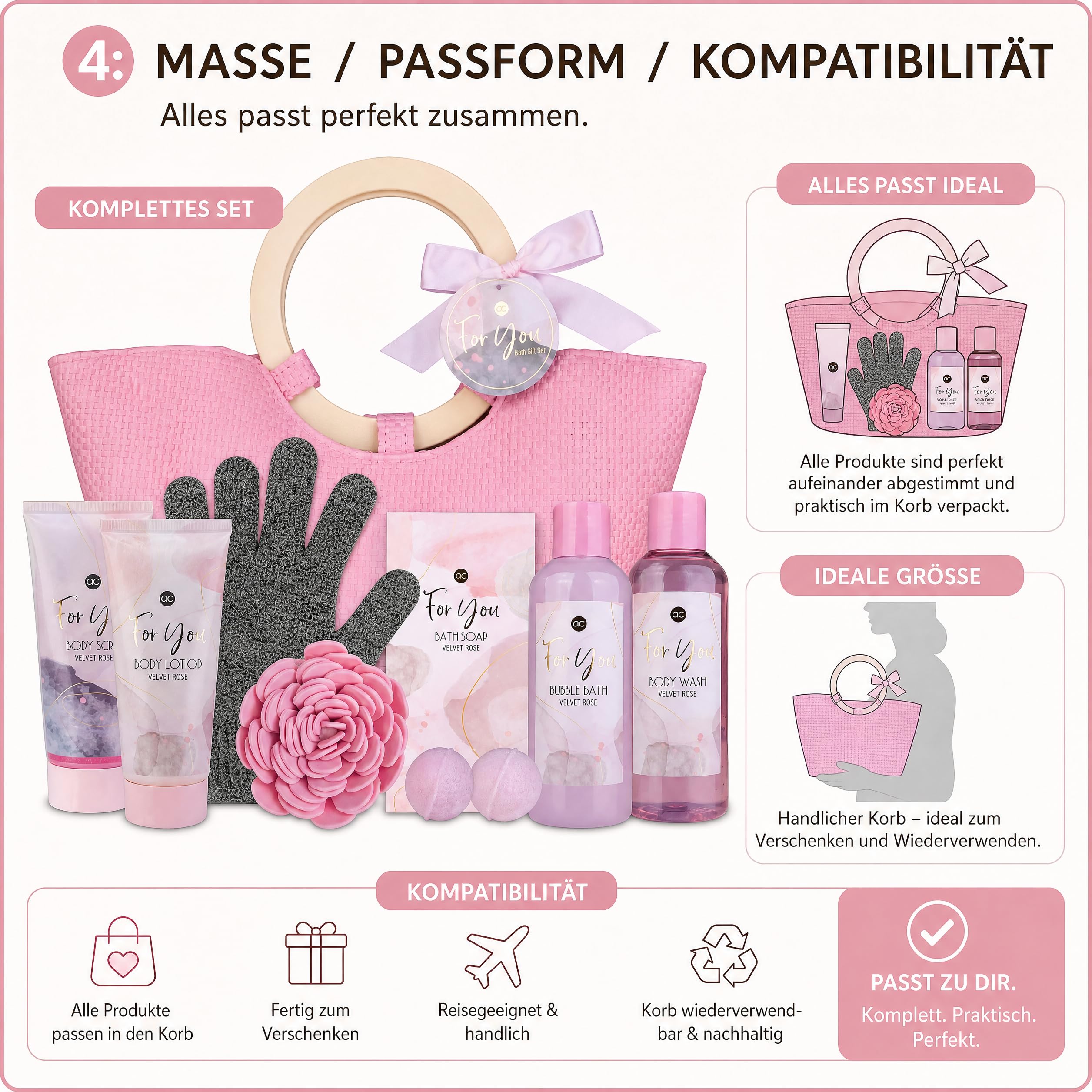 accentra-pink-rose-geschenkset-in-handtasche-velvet-rose-pflege-set-8-teilig image 4