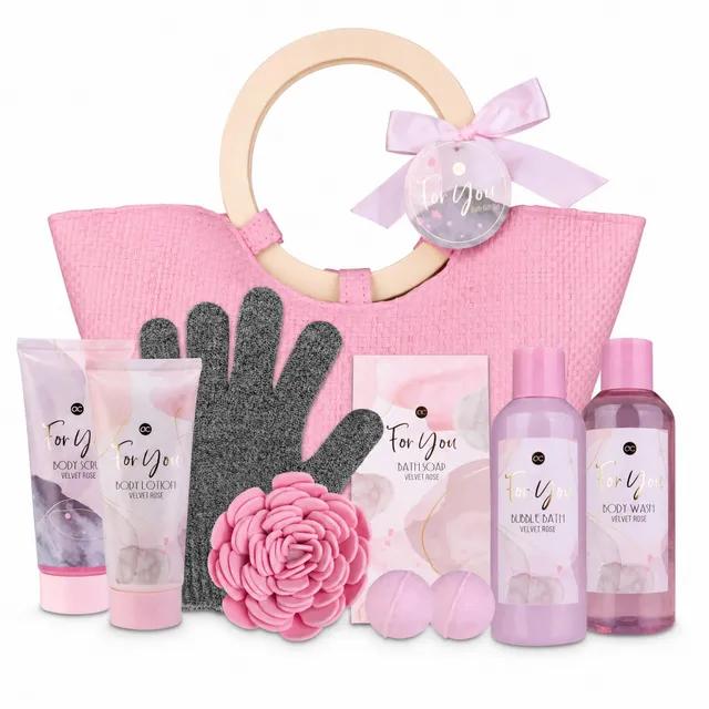 accentra-pink-rose-geschenkset-in-handtasche-velvet-rose-pflege-set-8-teilig image 1