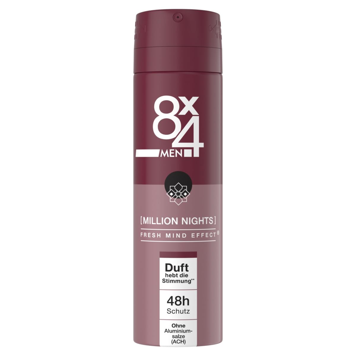 8x4-men-million-nights-deospray-150-ml-ohne-aluminium-ach image 1