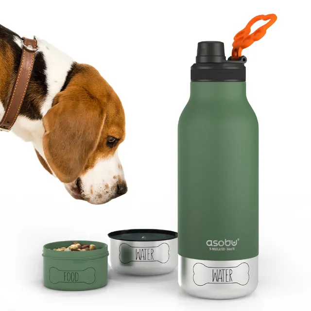 asobu-barky-bottle-hundenapf-flasche-green image 1