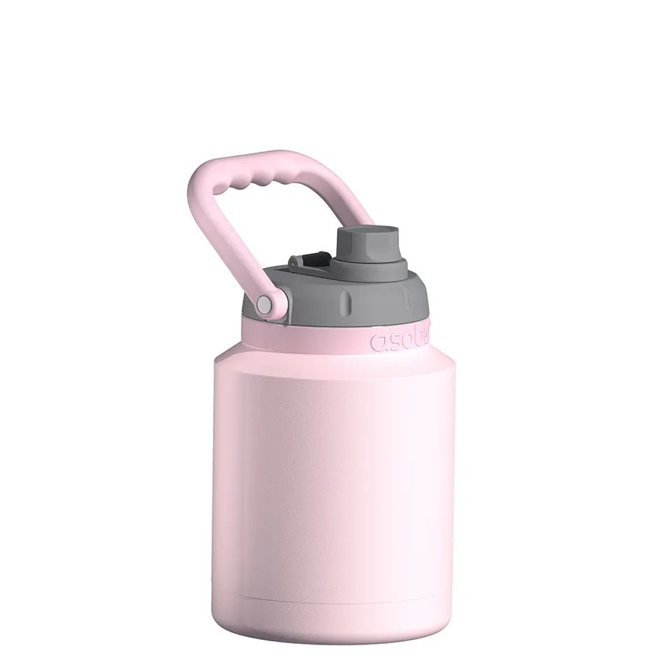 asobu-pink-mini-jug-isolierte-trinkflasche-mit-strohhalm image 1