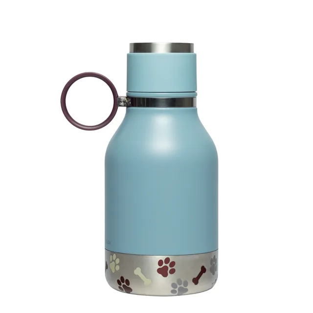asobu-blue-dog-bowl-bottle-isolierte-edelstahl-trinkflasche-mit-hundenapf image 1