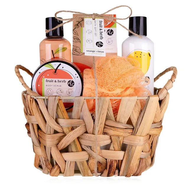 accentra-fruit-herb-duschset-geschenkkorb-f-r-frauen-orange-5tlg-mit-duschgel-lo image 1