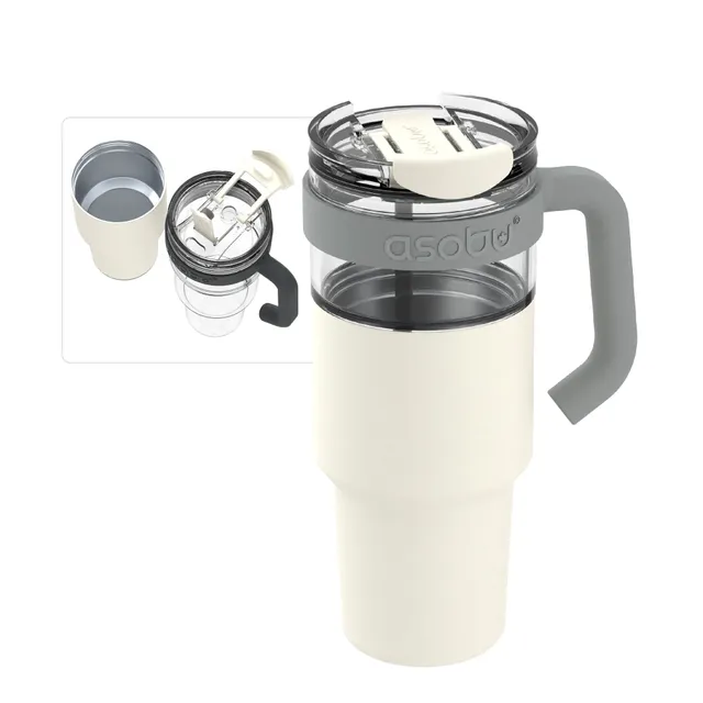 asobu-white-explorer-2-in-1-tumbler-mug image 1