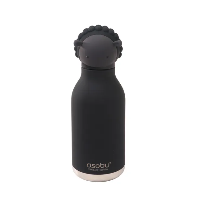 asobu-bestie-black-sheep-kinder-isolierflasche-16oz-mit-figur image 1
