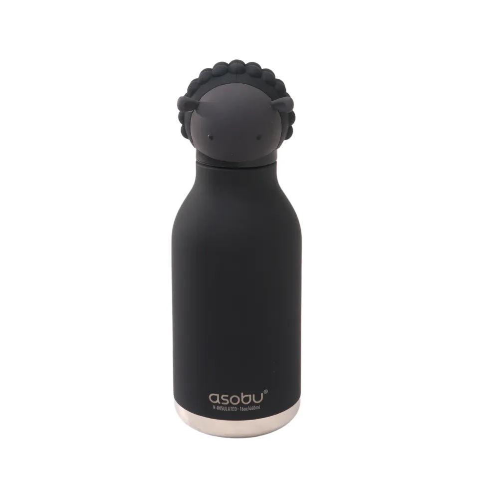 asobu-bestie-black-sheep-kinder-isolierflasche-16oz-mit-figur image 1
