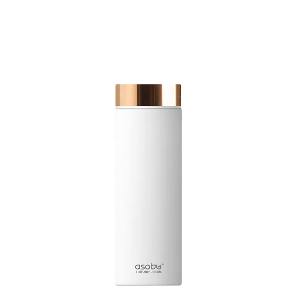 asobu-le-baton-travel-bottle-white-copper-17oz image 1