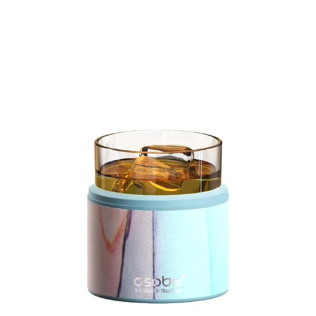 asobu-aqua-marble-whiskey-insulated-sleeve image 1