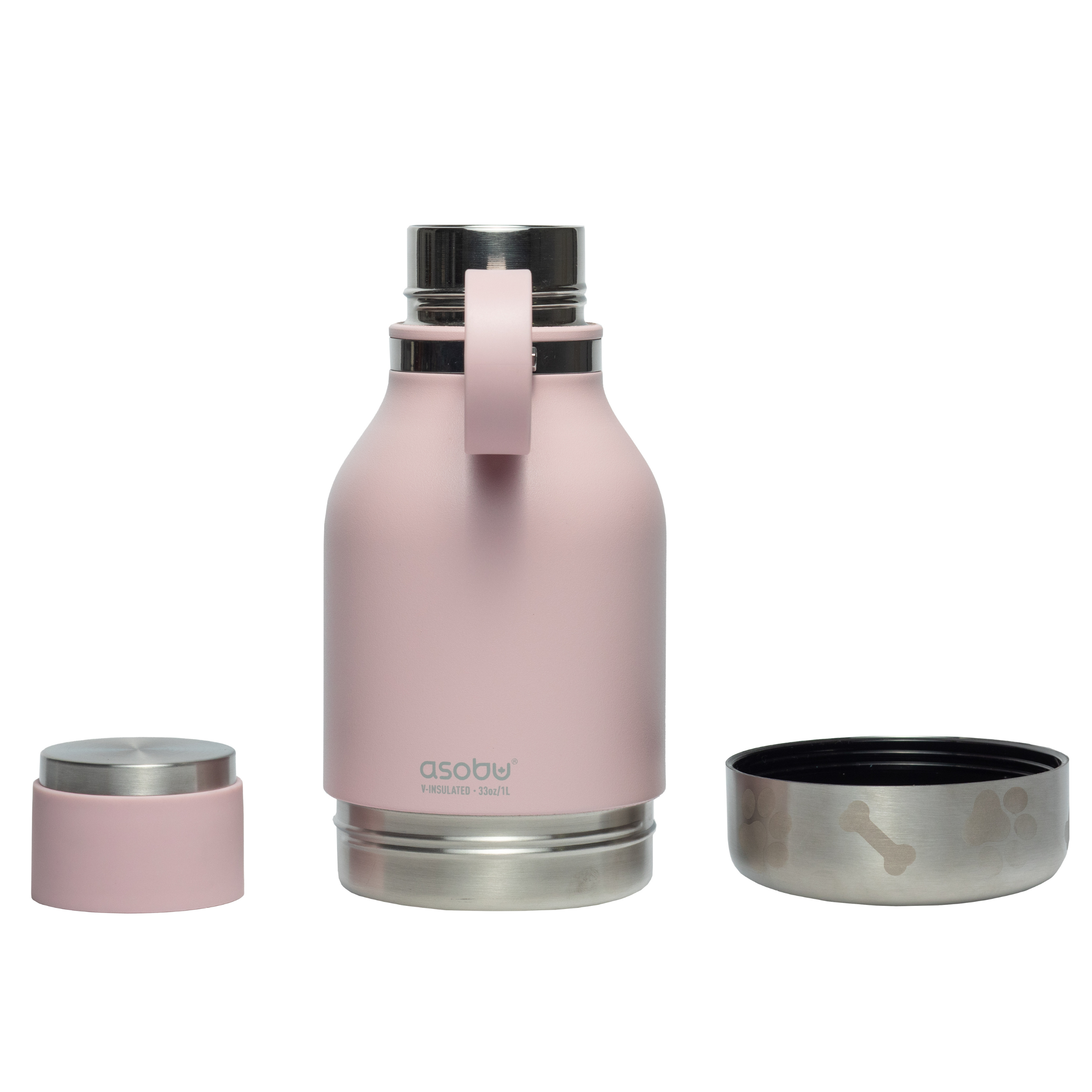 asobu-dog-bowl-bottle-pink-isolierte-edelstahl-trinkflasche-mit-hundenapf image 2