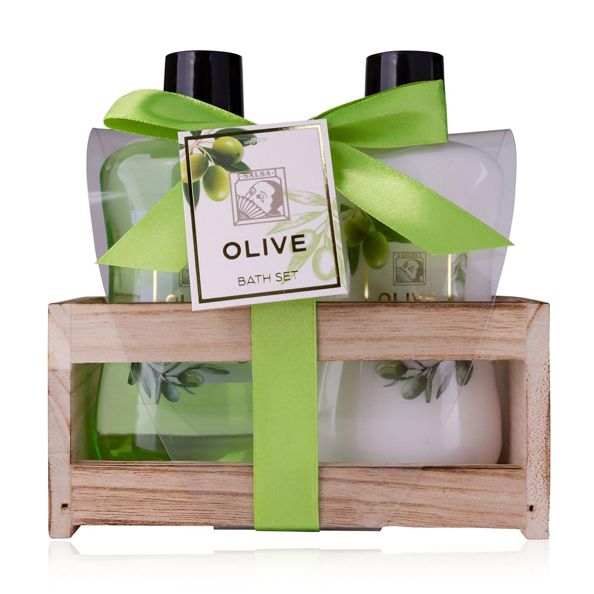 accentra-duschset-olive-geschenkset-5-teilig-in-holzbox image 2
