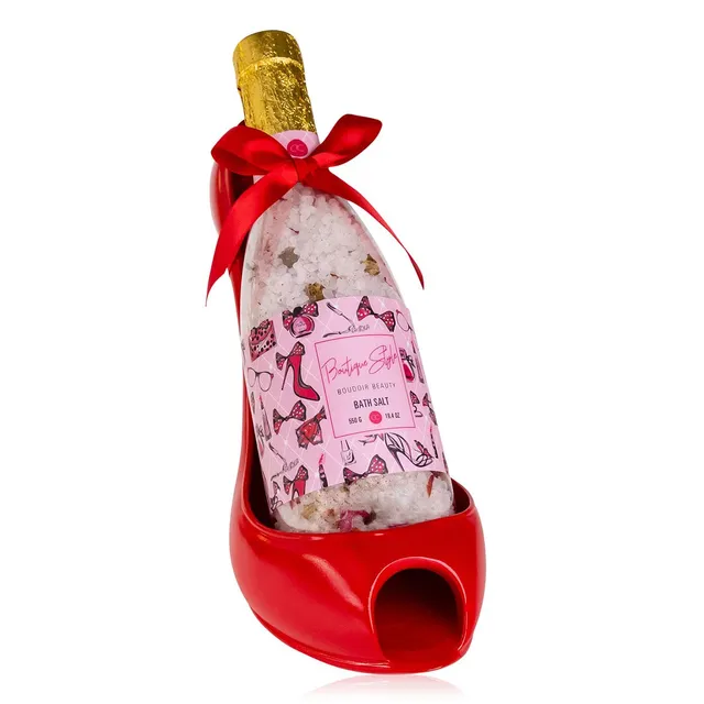accentra-wellness-geschenkset-high-heel-keramik-stiletto-mit-550g-badesalz-rose image 1