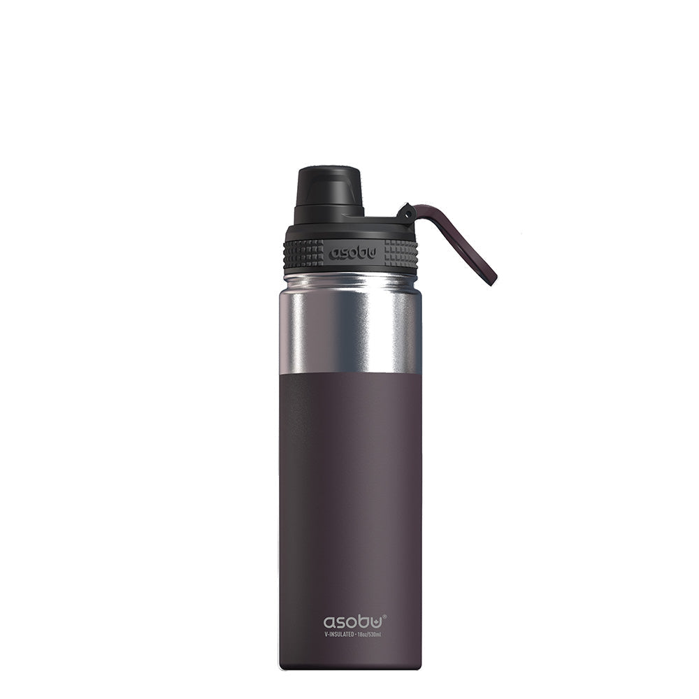 asobu-alpine-flask-burgundy-isolierte-sportflasche-18oz-mit-griff image 1