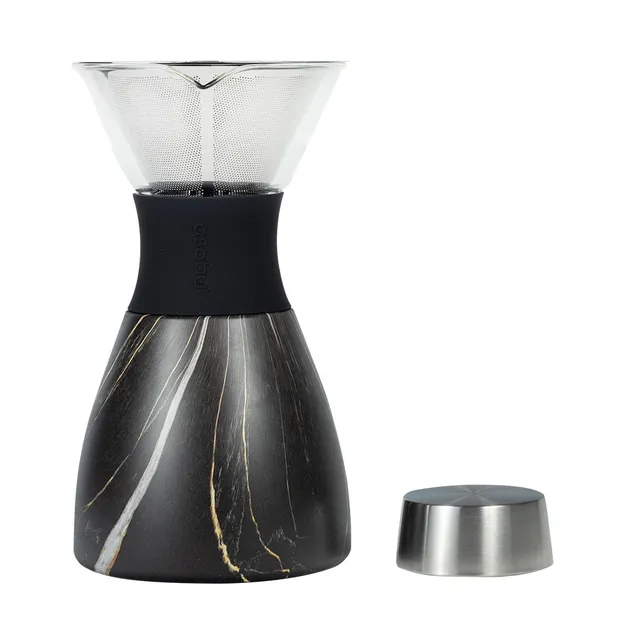 asobu-pour-over-coffee-maker-midnight-marble-isolier-kaffeekanne-mit-filter image 1
