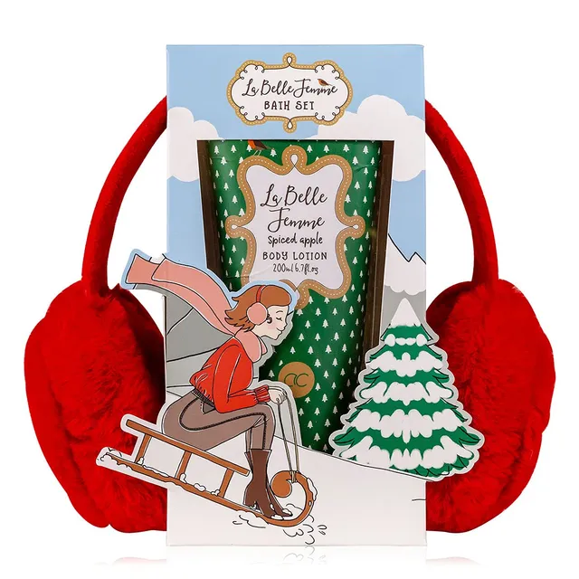accentra-la-belle-femme-noel-pflegeset-spiced-apple-bodylotion-200-ml-rote-pl-sc image 1