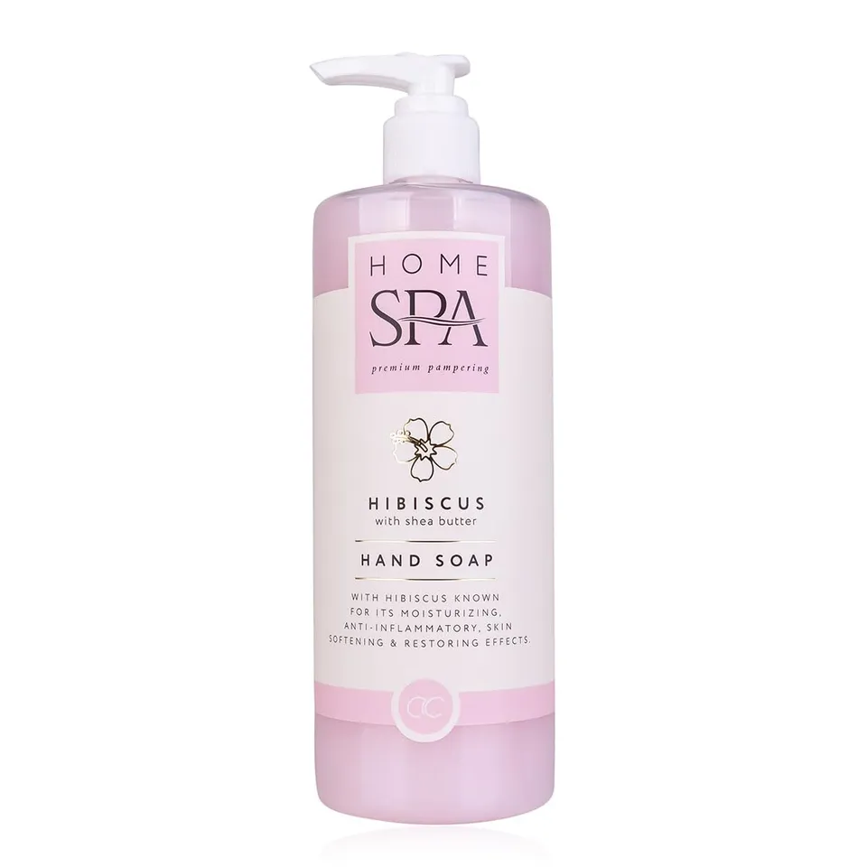 accentra-home-spa-seifenspender-plastik-490-ml-duft-hibiscus image 1