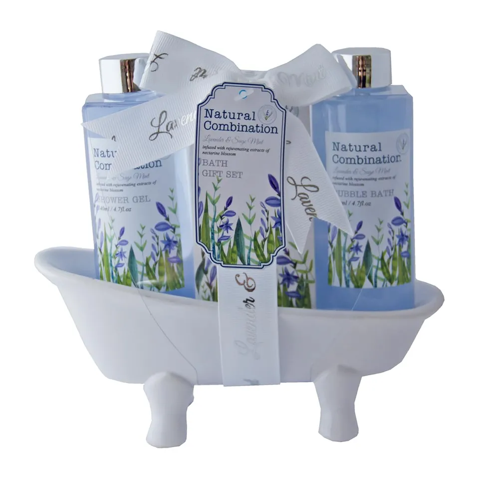 accentra-lavendel-badeset-in-keramikbadewanne-3-teilig-lavendel-salbei image 1