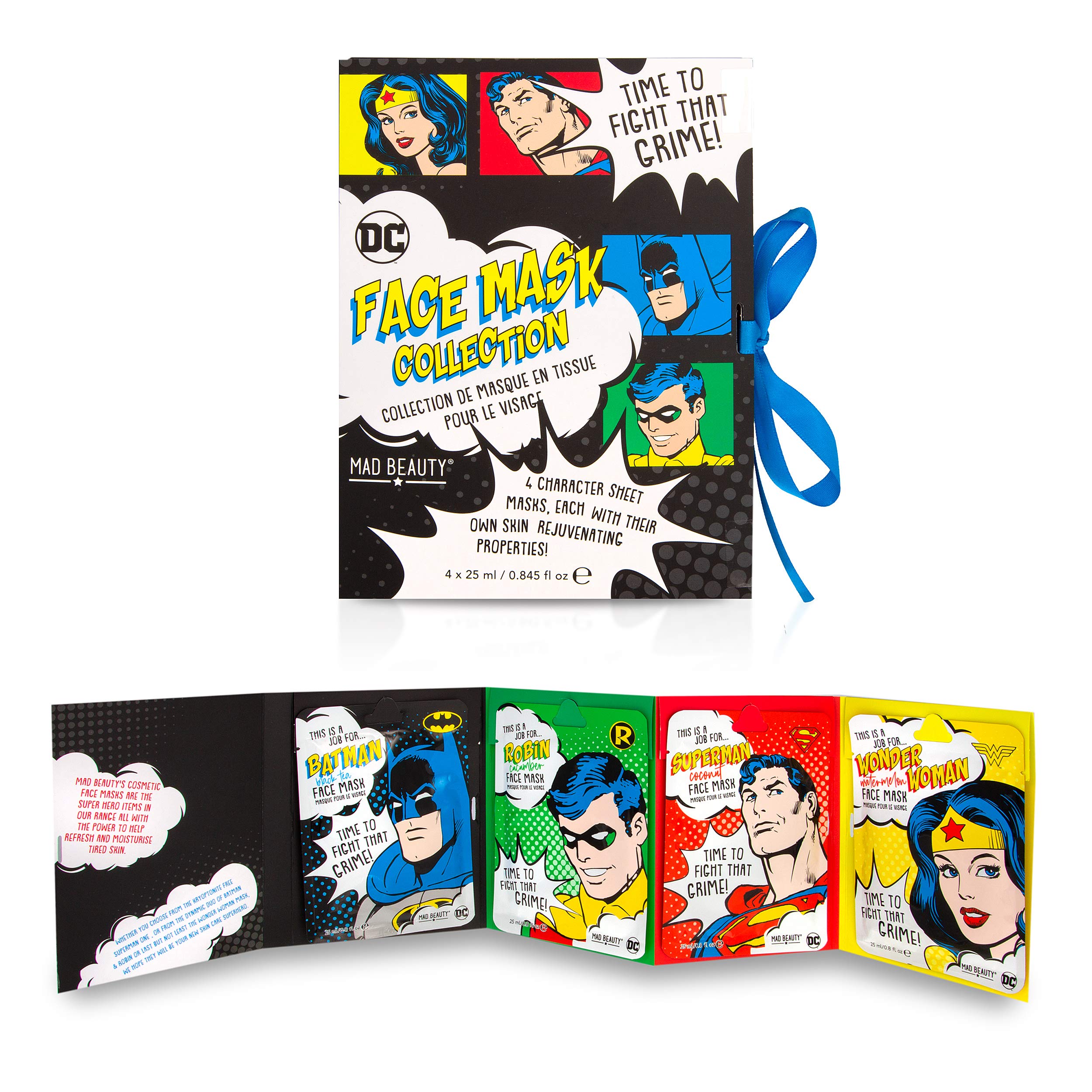 mad-beauty-dc-superhelden-gesichtsmasken-set-4-x-25-ml-tuchmasken image 1