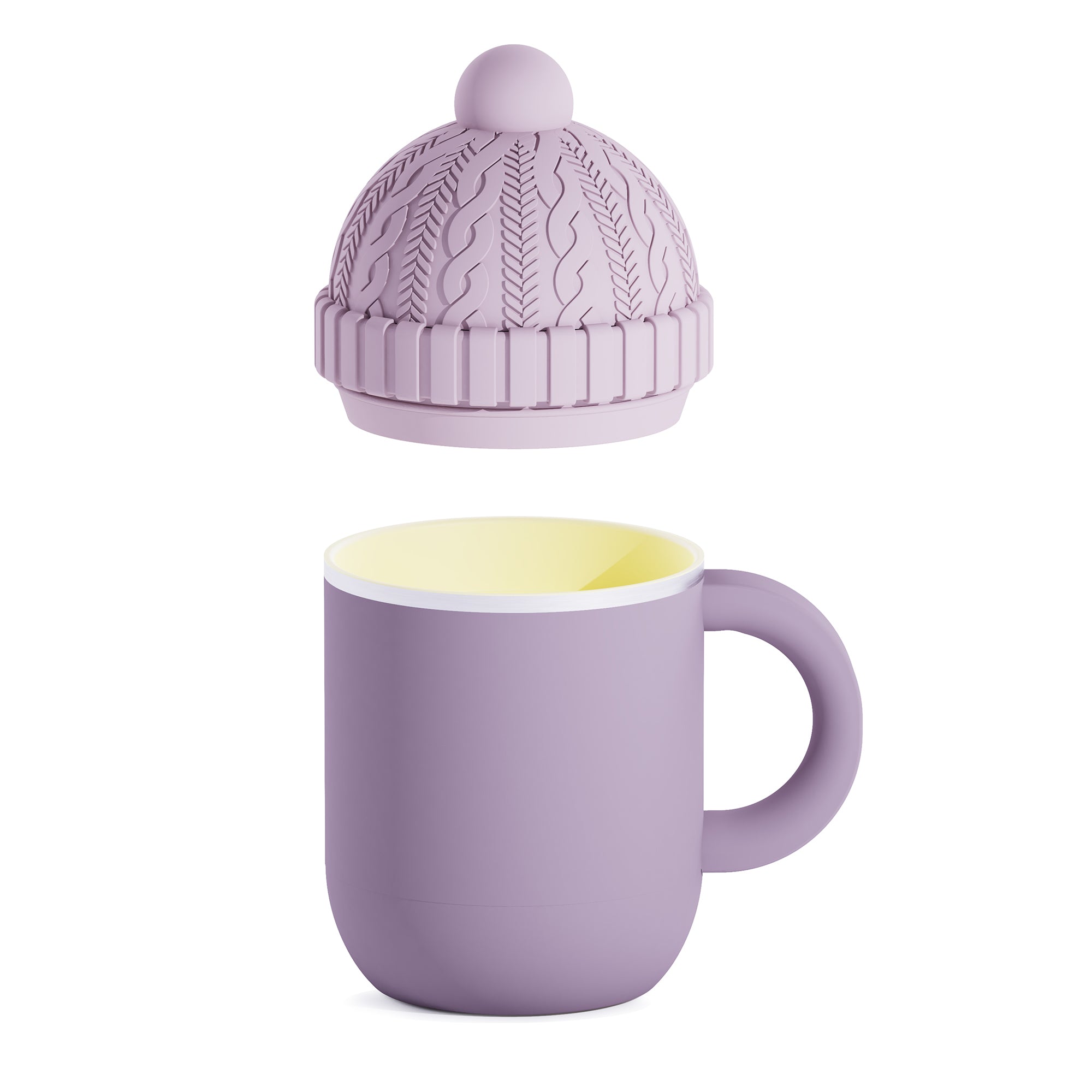 asobu-happy-hats-purple-isolierter-becher-mit-m-tzen-deckel image 2