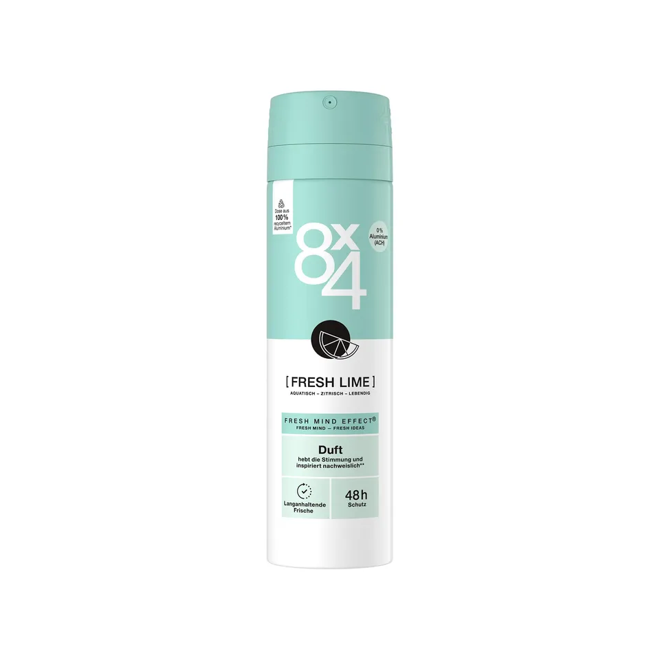 8x4-fresh-lime-deospray-ohne-aluminium-150-ml image 1