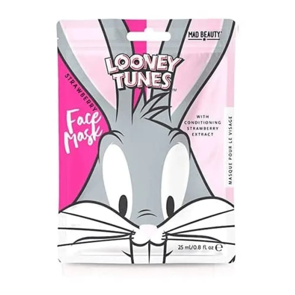 mad-beauty-looney-tunes-gesichtsmaske-bugs-bunny-tuchmaske-erdbeere image 1