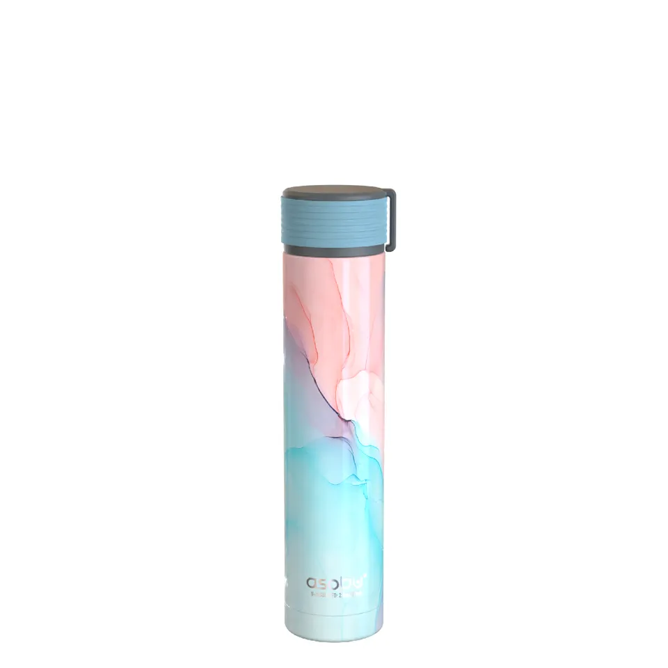 asobu-skinny-mini-flask-8oz-aqua-marble image 1