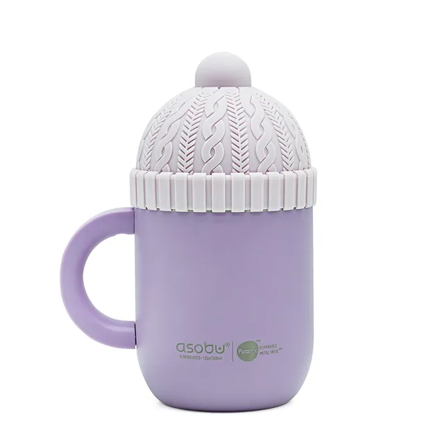 asobu-happy-hats-purple-isolierter-becher-mit-m-tzen-deckel image 1