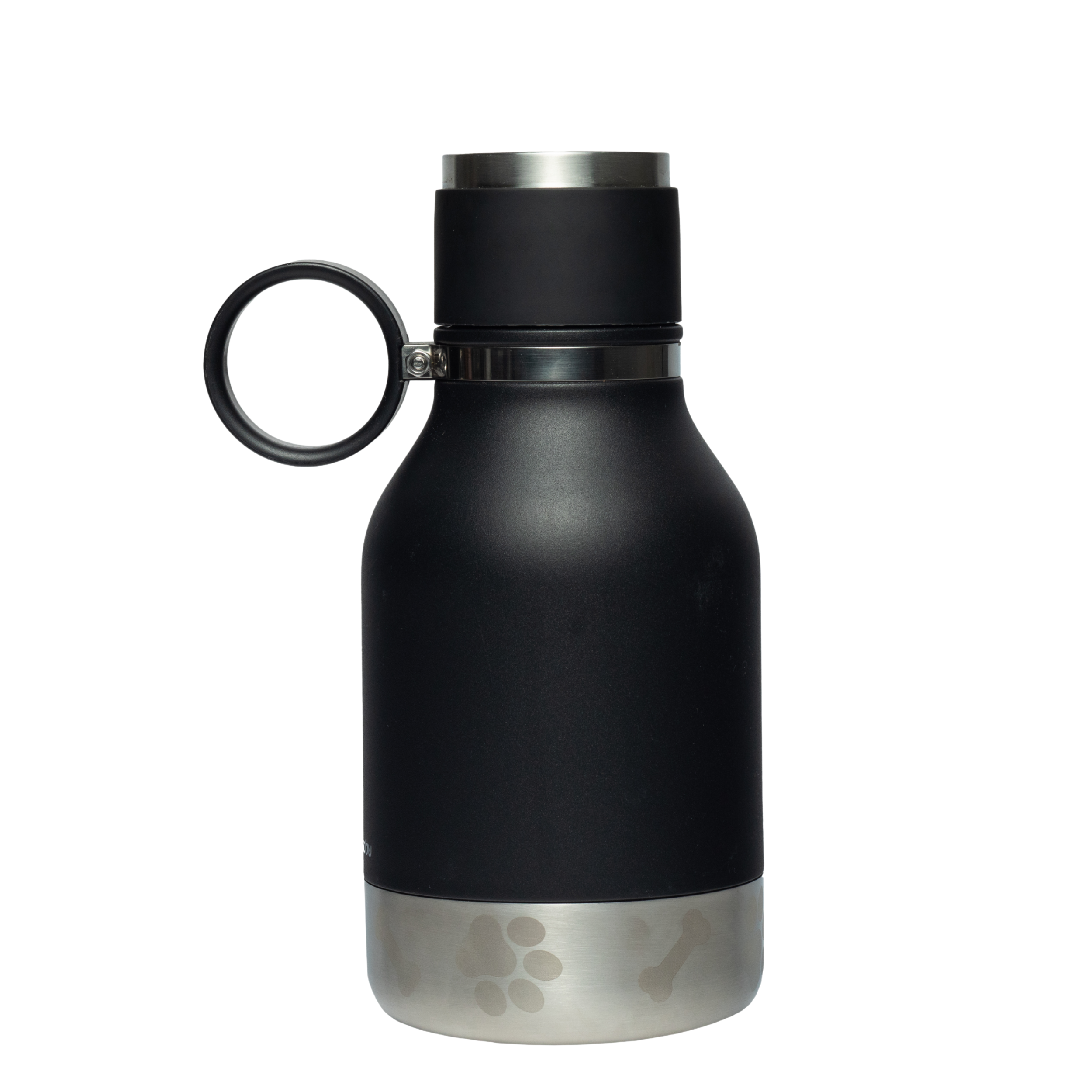 asobu-dog-bowl-bottle-black-isolier-trinkflasche-mit-hundenapf image 1