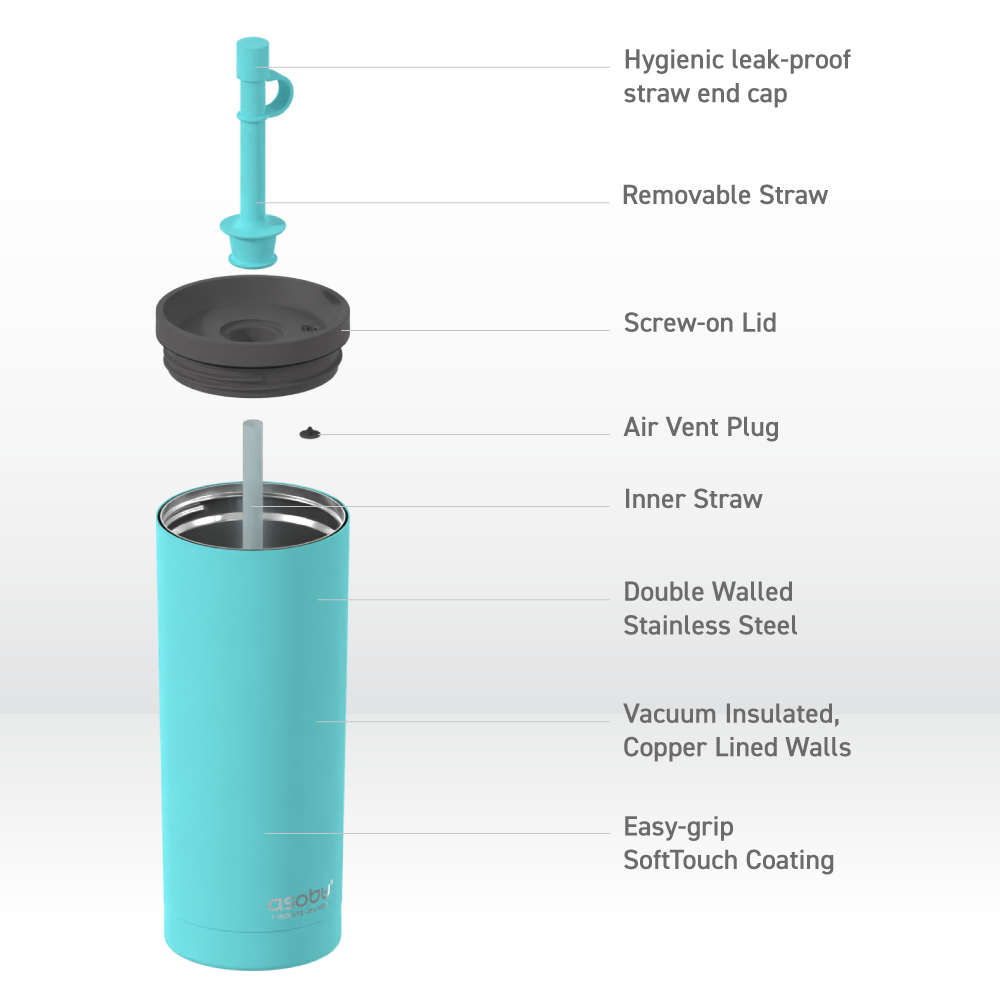 asobu-teal-super-sippy-tumbler-isolierbecher-591-ml image 4