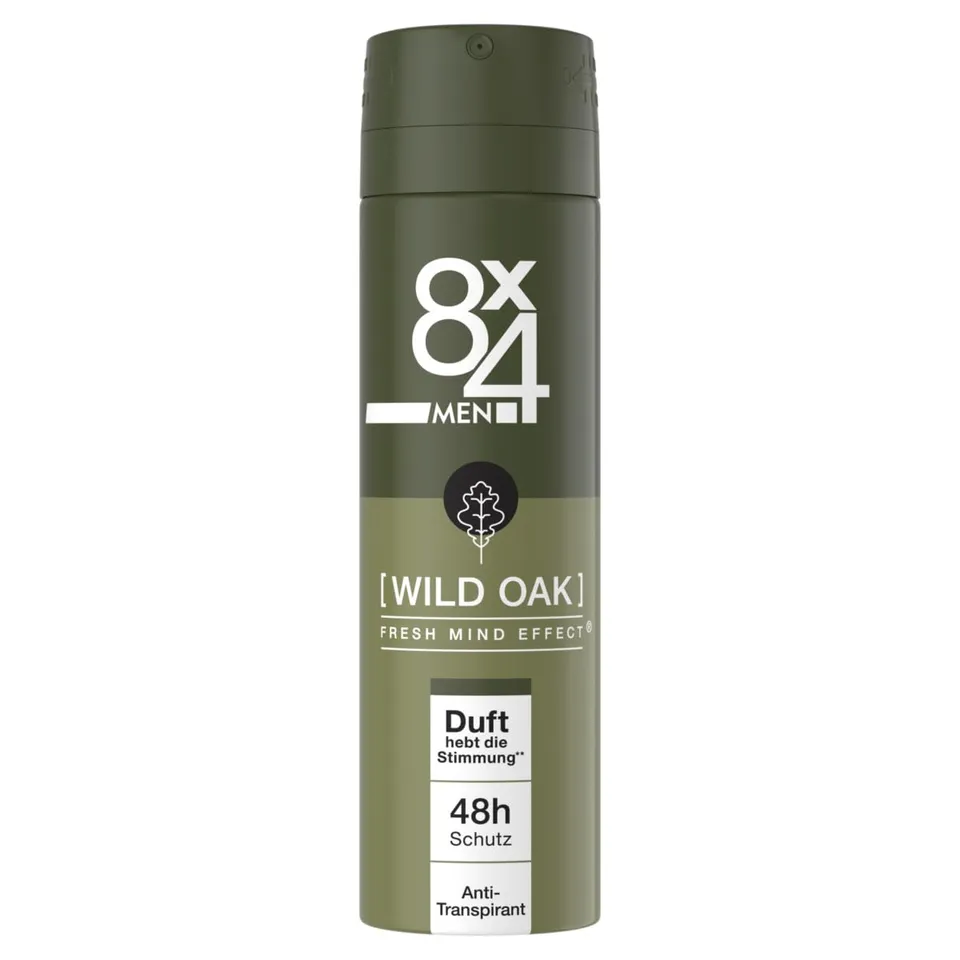 8x4-men-wild-oak-deospray-150-ml-anti-transpirant-mit-48h-schutz image 1