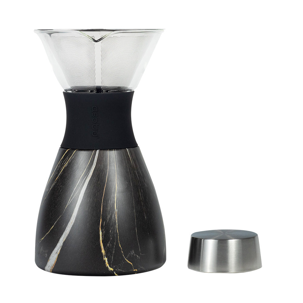 asobu-pour-over-coffee-maker-midnight-marble-isolier-kaffeekanne-mit-filter image 1
