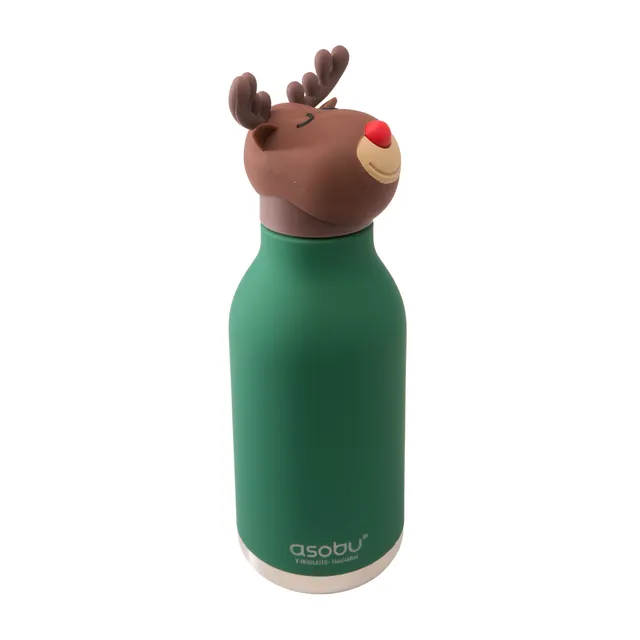 asobu-bestie-bottle-reindeer-16oz-473-ml-isolierte-kinder-trinkflasche-mit-renti image 1