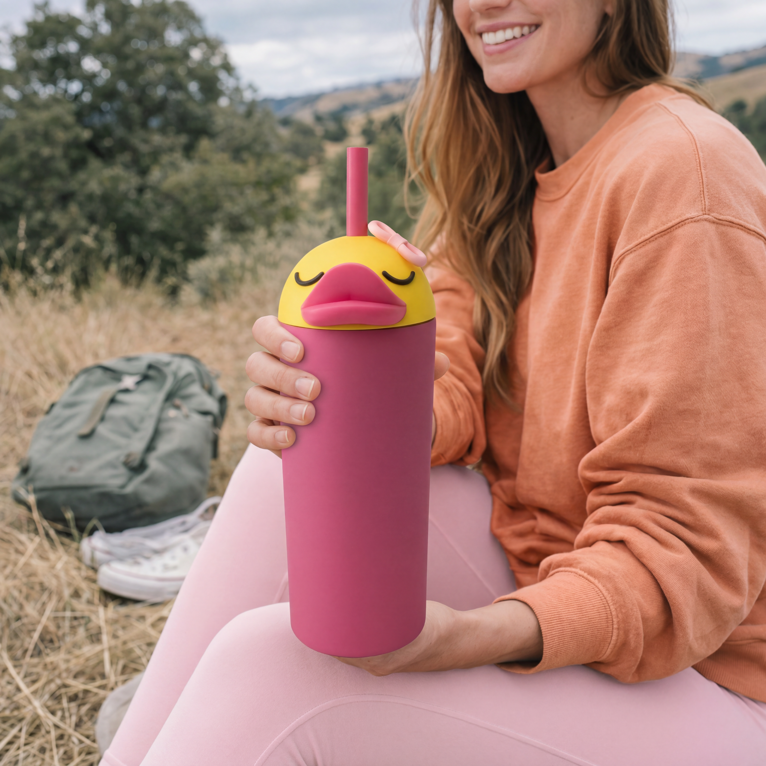 asobu-bestie-sippy-tumbler-duck-14oz image 3