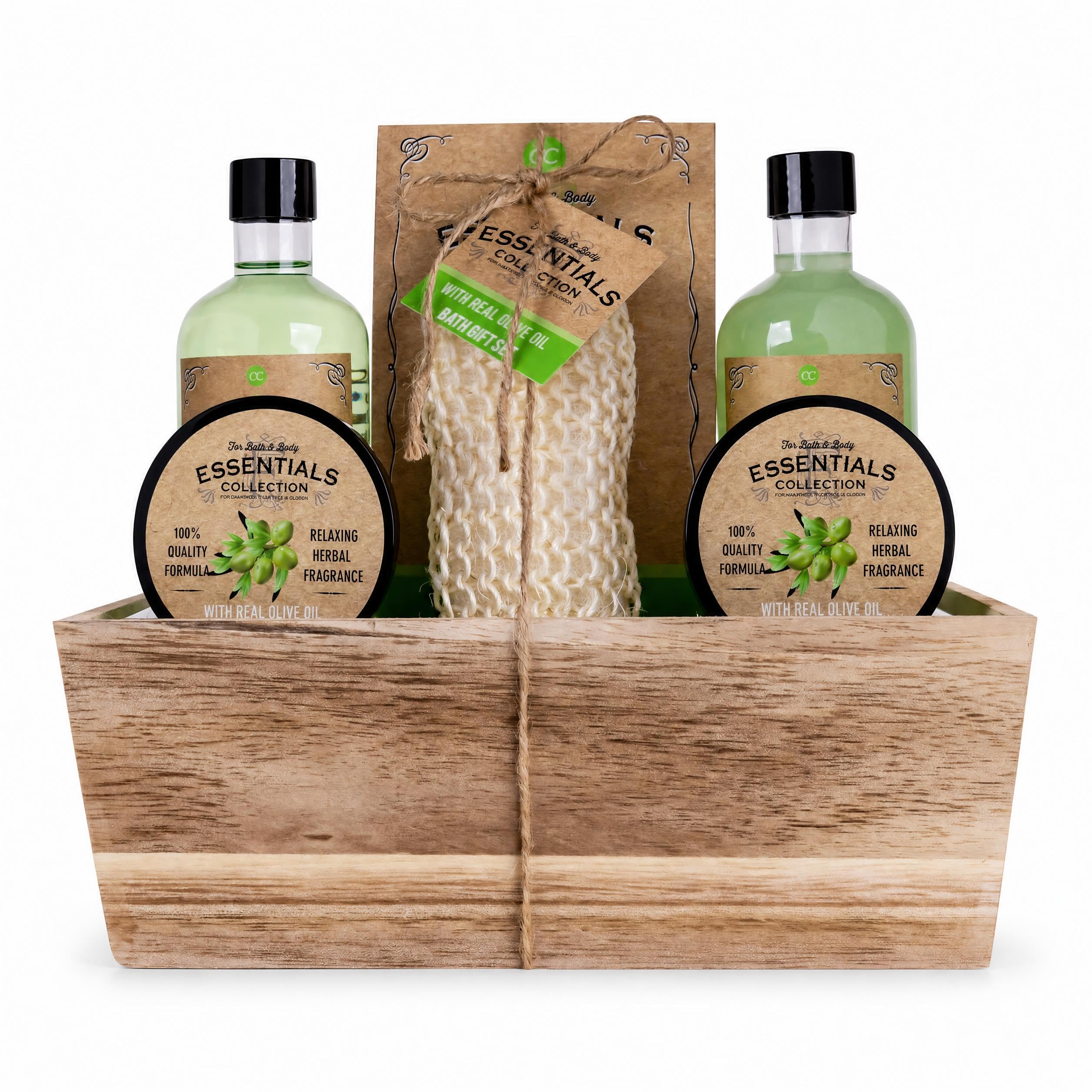 accentra-olive-holzkorb-6-teilig-mit-badesalz-300g-f-r-frauen image 1