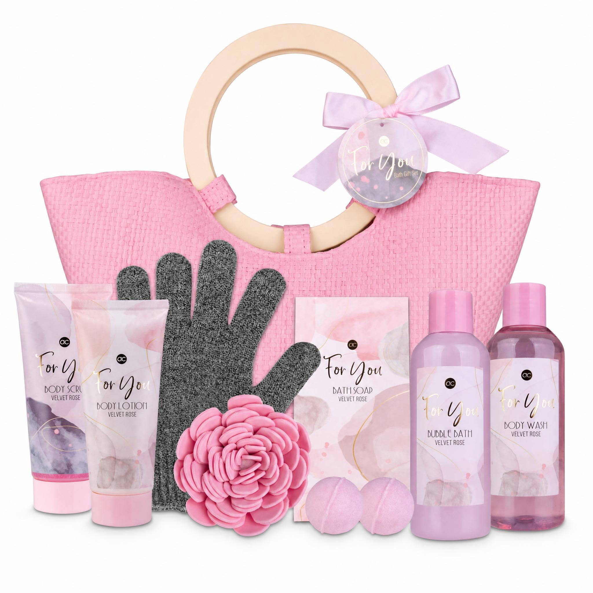 accentra-pink-rose-geschenkset-in-handtasche-velvet-rose-pflege-set-8-teilig image 1