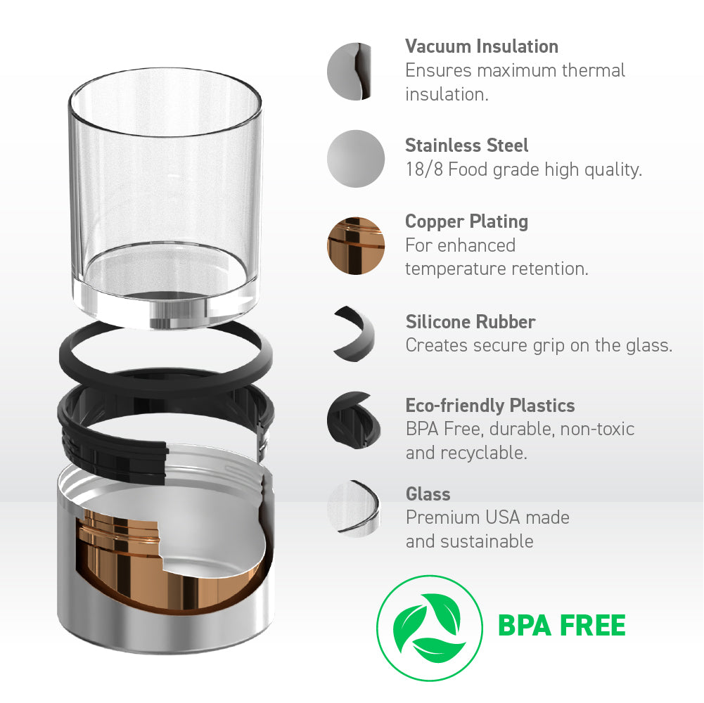asobu-whiskey-insulated-sleeve-midnight-marble-mit-rocks-glas image 4