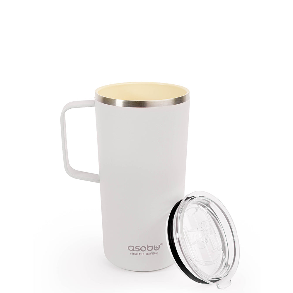 asobu-white-tower-mug-isolierbecher-20oz-591-ml-wei-mit-henkel image 1