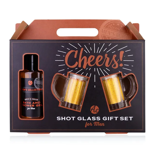 accentra-men-s-collection-duschgel-geschenkset-mit-2-bierkrug-schnapsgl-sern image 1