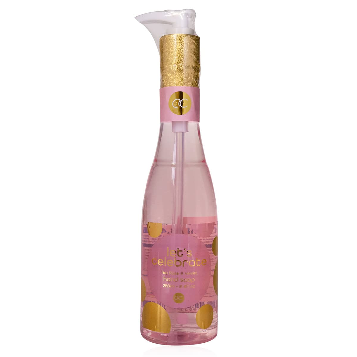 accentra-let-s-celebrate-handseife-in-sektflasche-250-ml-pumpspender-tea-rose-ve image 1